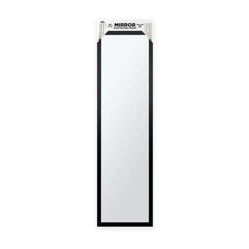 Braz Full Length Wooden Frame Rectangular Mirror 34x124cm Black