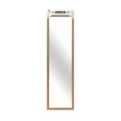Braz Full Length Wooden Frame Rectangular Mirror 34x124cm Beech