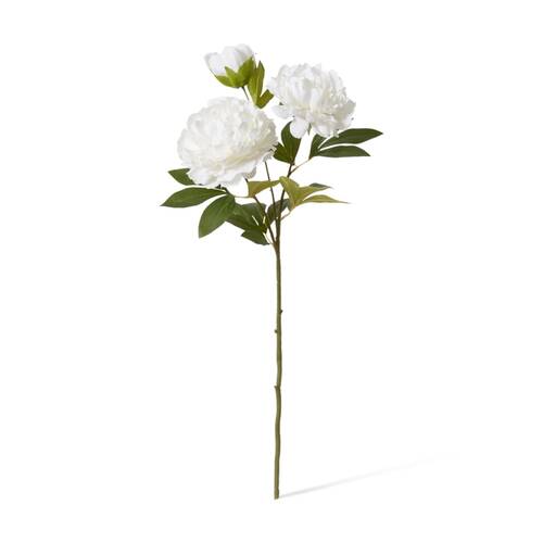 E Style Peony Queen Spray Stem Artificial Flower White 30x20x76cm