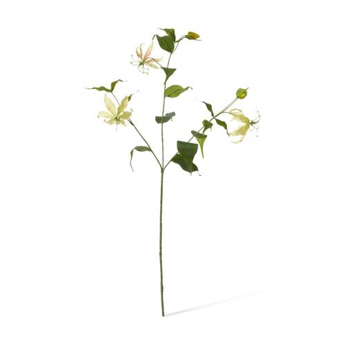 E Style Gloriosa Spray Stem Artificial Flower Yellow Green 19x6x90cm