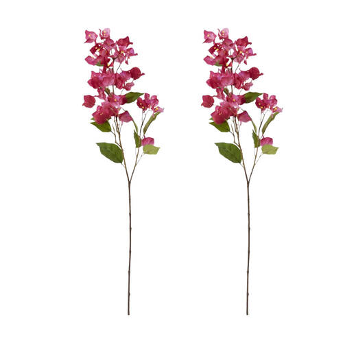 2PK E Style Bougainvillea Spray Stem Artificial Flower Hot Pink 18x9x86cm