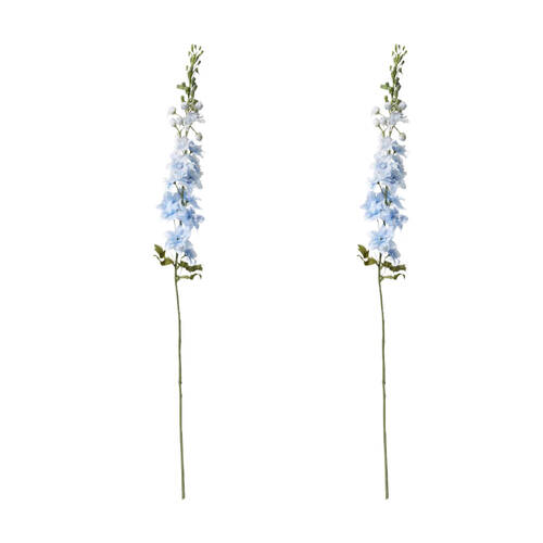 2PK E Style Delphinium Stem Durable Artificial Flower Soft Blue 15x7x99cm