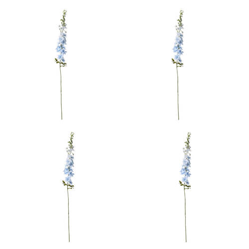 4PK E Style Delphinium Stem Durable Artificial Flower Soft Blue 15x7x99cm