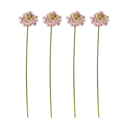 4PK E Style Star Flower Stem Artificial Floral Decor Pink 13x7x76cm