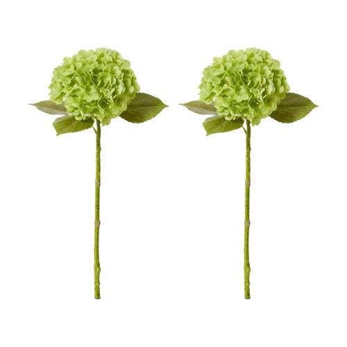 2PK E Style Hydrangea Classic Artificial Flower Stem Dark Green 30x20x52cm