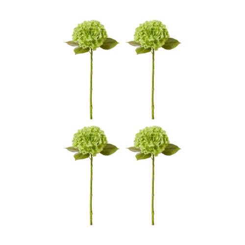 4PK E Style Hydrangea Classic Artificial Flower Stem Dark Green 30x20x52cm