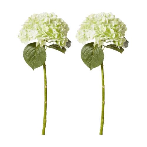 2PK E Style Hydrangea Classic Artificial Flower Stem Green 30x20x52cm