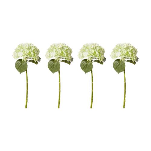 4PK E Style Hydrangea Classic Artificial Flower Stem Green 30x20x52cm