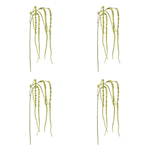 4PK E Style Amaranthus Hanging Spray Plant Artificial Flower Green 16x16x147cm