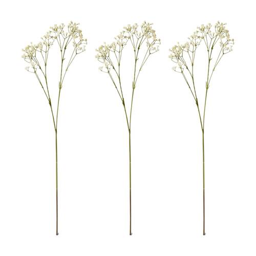 3PK E Style Gypsophila Baby's Breath Spray Artificial Flower White 28x16x74cm
