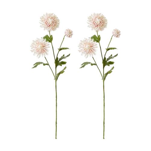 2PK E Style Chrysanthemum Spray Artificial Flower Stem Pink 16x9x64cm