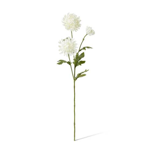 E Style Chrysanthemum Spray Artificial Flower Stem White 16x9x64cm