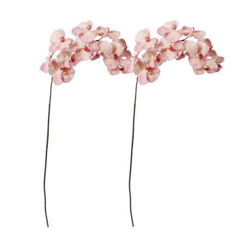 2PK E Style Phalaenopsis Orchid Stem Artificial Flower Pink 20x8x112cm