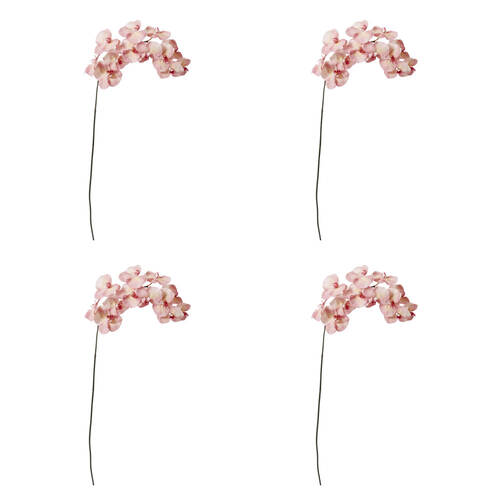 4PK E Style Phalaenopsis Orchid Stem Artificial Flower Pink 20x8x112cm