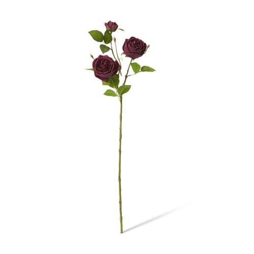 E Style Rose Austin Spray Elegant Artificial Flower Burgundy 24x16x78cm