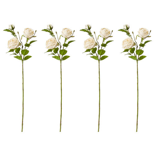 4PK E Style Rose Austin Spray Elegant Artificial Flower Champagne 24x16x78cm