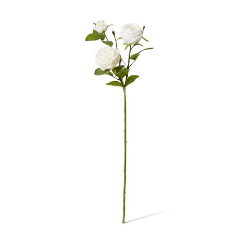 E Style Rose Austin Spray Elegant Artificial Flower White 24x16x78cm