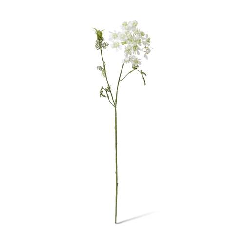 E Style Lace Flower Stem Artificial Floral Decoration White 14x9x74cm