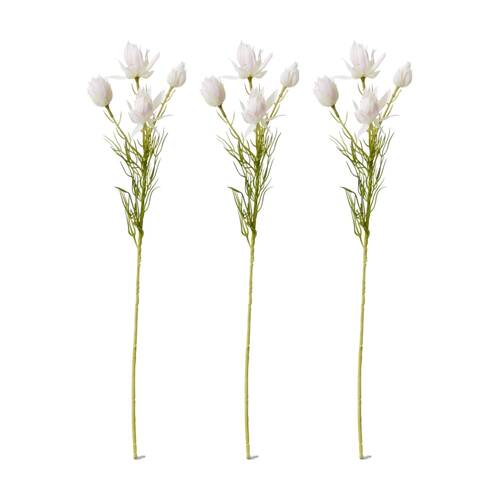 3PK E Style Blushing Bride Spray Floral Artificial Flower Stem Pink 11x10x56cm