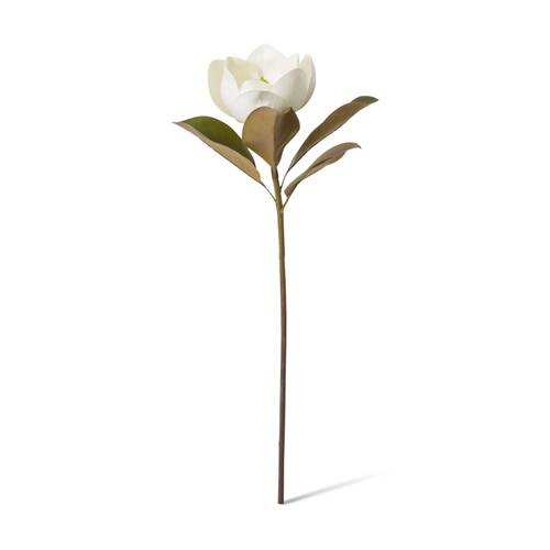 E Style Magnolia Classic Flower Stem Artificial Floral White 19x26x60cm