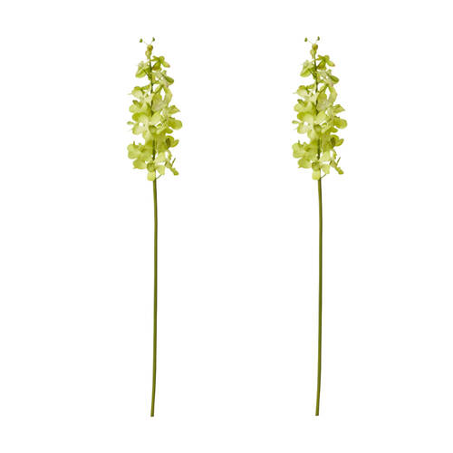 2PK E Style Orchid Vanda Stem Artificial Floral Decoration Green 9x10x69cm