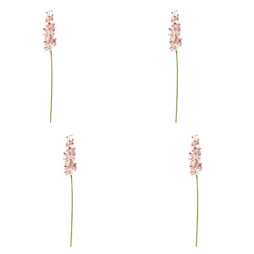 4PK E Style Orchid Vanda Stem Artificial Floral Decoration Pink 9x10x69cm