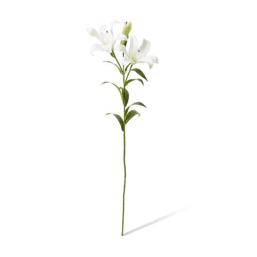 E Style Lily Flower Spray Artificial Floral Decoration White 24x16x90cm