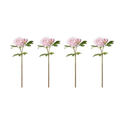 4PK E Style Peony Festiva Spray Artificial Flower Decor Soft Pink 30x20x61cm