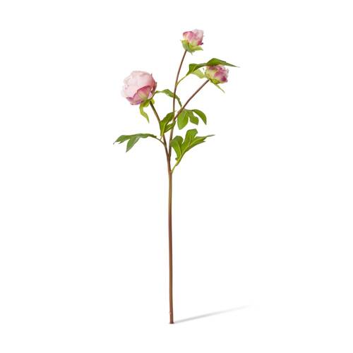 E Style Peony Bud Spray Artificial Flower Stem Blush Pink 25x25x62cm