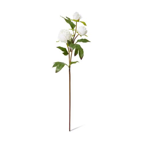 E Style Peony Bud Spray Artificial Flower Stem White 25x25x62cm