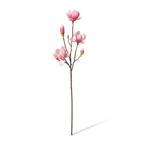 E Style Magnolia Tree Spray Artificial Flower Stem Hot Pink 25x18x72cm
