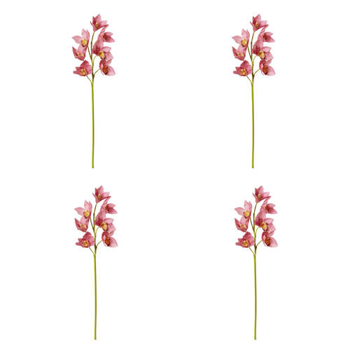 4PK E Style Cymbidium Lush Stem Artificial Flower Mauve 18x10x58cm