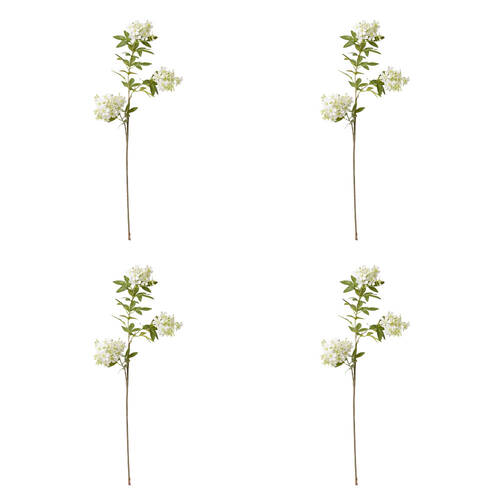 4PK E Style Lace Flower Stem Artificial Floral Decoration White 40x30x100cm