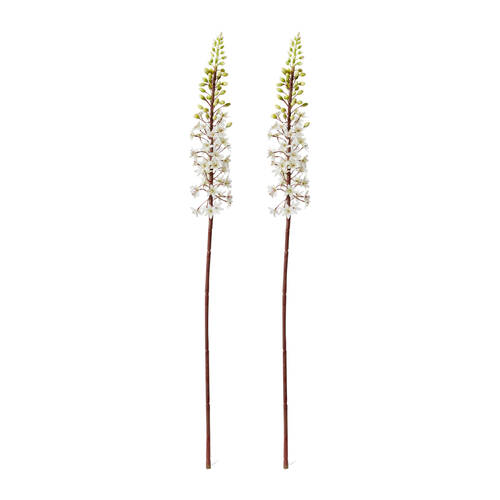 2PK E Stylr Eucomis Stem Artificial Flower Decoration White 7x10x89cm