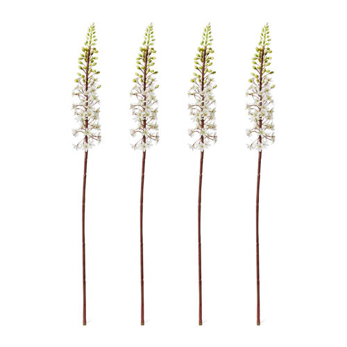 4PK E Stylr Eucomis Stem Artificial Flower Decoration White 7x10x89cm