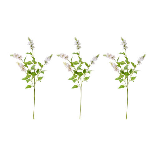 3PK E Style Larkspur Spray Artificial Flower Stem Light Pink 5x10x62cm