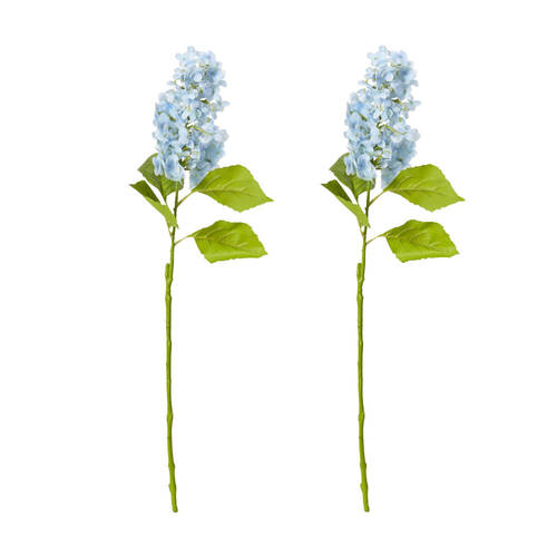 2PK E Style Cone Hydrangea Stem Artificial Flower Decoration Blue 20x20x75cm