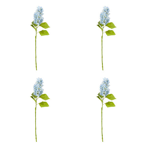 4PK E Style Cone Hydrangea Stem Artificial Flower Decoration Blue 20x20x75cm