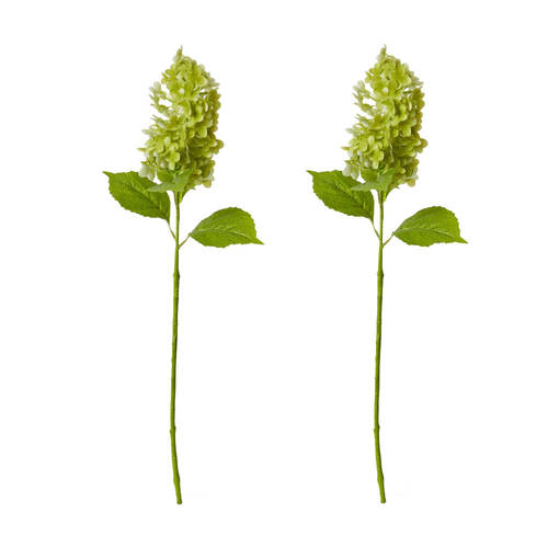 2PK E Style Cone Hydrangea Stem Artificial Flower Decoration Green 20x20x75cm