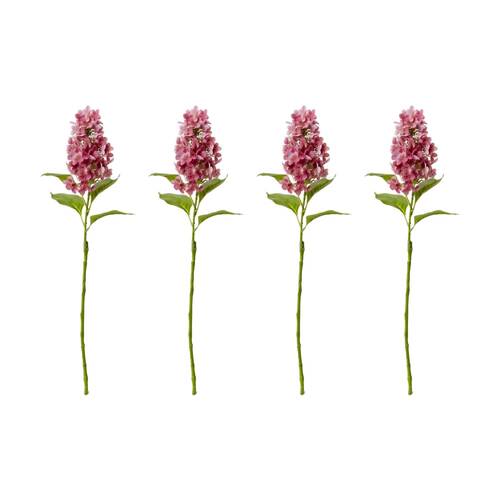 4PK E Style Cone Hydrangea Stem Artificial Flower Decoration Pink 20x20x75cm