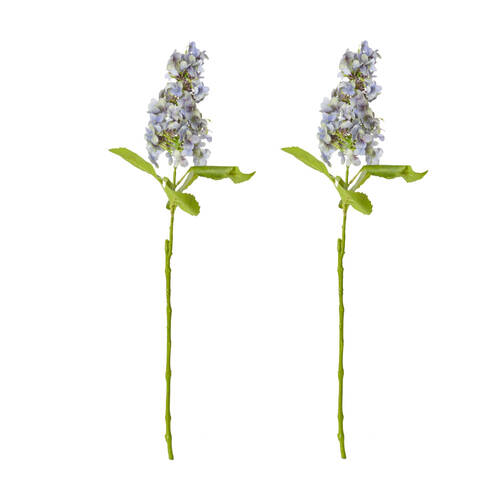 2PK E Style Cone Hydrangea Stem Artificial Flower Decoration Purple 20x20x75cm