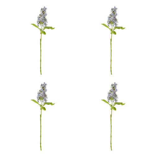 4PK E Style Cone Hydrangea Stem Artificial Flower Decoration Purple 20x20x75cm