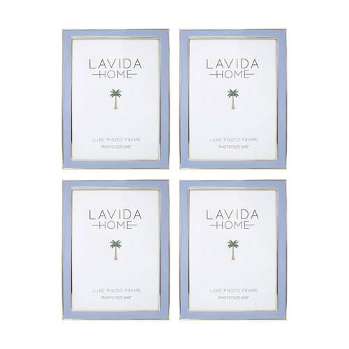4PK LVD Cloud 6x8 Gold Trim Iron/ Glass Photo Frame Home Decor 21.5x16.5x1.6cm