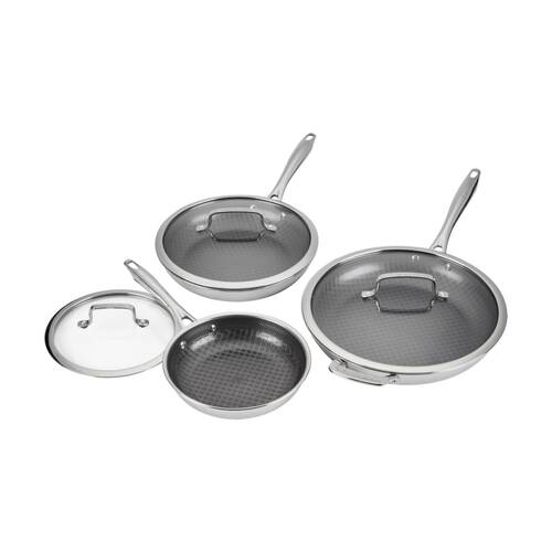6pc Cuisinart FusionElite Nonstick Triple-Ply Stainless Steel Frying Pan Set