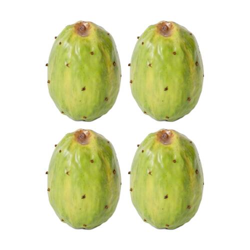 4PK E Style Prickly Pear Realistic Artificial Fruit Plastic Foam Green 5x5x7cm