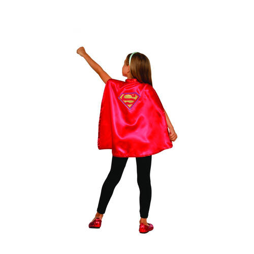 Rubies Supergirl Cape Set Child Female Dress Up Outfit Party Wear 6y+