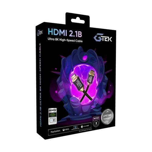 Gtek Gaming Ultra Certified V2.1B 8K 48Gbps HDMI Cable 2m Black
