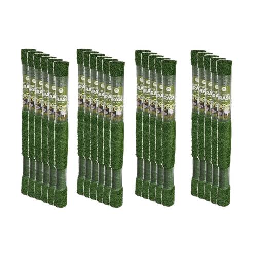 22PK Braz Artificial Grass Turf Mat Lawn 10mm Rolled 1x1m Green