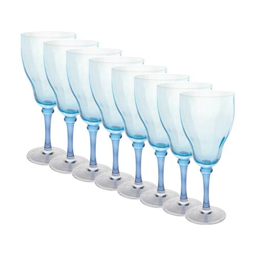 8PK LVD Decorative Ocean Wine Glass Barware/Drinkware Decor Blue 19x7x7cm