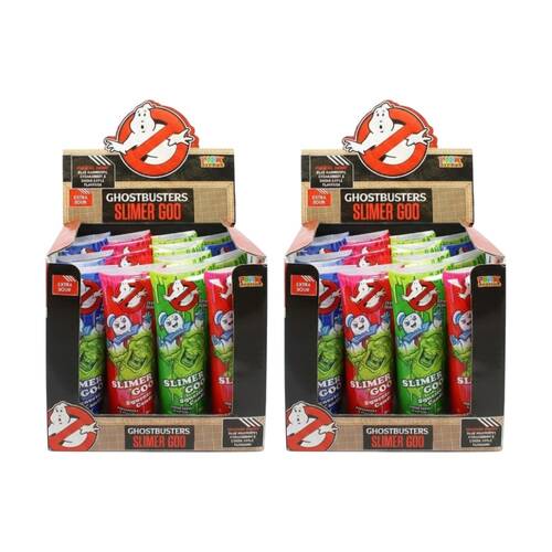 32PK Park Avenue Ghostbusters Squeeze Candy Slimer Goo 80g Assorted
